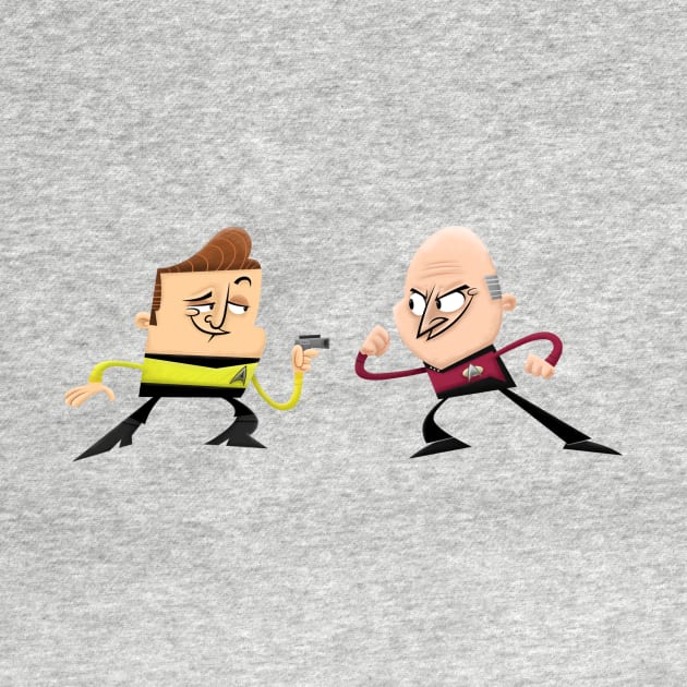 Kirk Vs Picard by Xander13